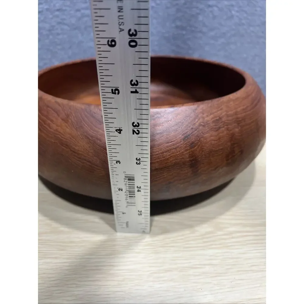 Vintage Good Wood Large Teak Wood Salad Bowl Plus 2 Small Bowls Made In Thailand